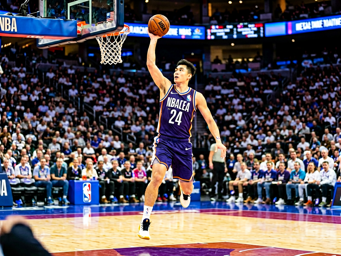 篮球比赛现场，NBA赛场精彩瞬间
